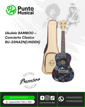 Ukulele BAMBOO – Concierto Clasico BU-23NAZN(LINDEN)