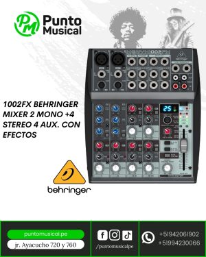 1002FX Behringer MIXER 2 MONO +4 STEREO 4 AUX. CON EFECTOS