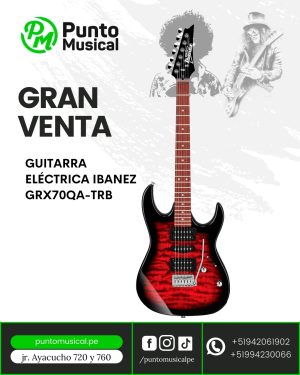 GUITARRA ELÉCTRICA IBANEZ GRX70QA-TRB
