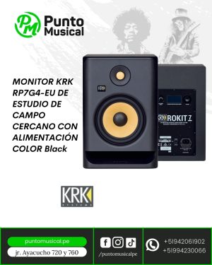 MONITOR KRK RP7G4-EU DE ESTUDIO DE CAMPO CERCANO CON ALIMENTACIÓN COLOR Black