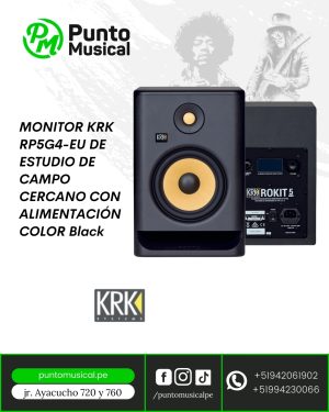 MONITOR KRK RP5G4-EU DE ESTUDIO DE CAMPO CERCANO CON ALIMENTACIÓN COLOR Black