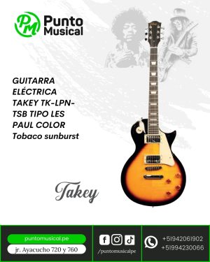 GUITARRA ELÉCTRICA TAKEY TK-LPN-TSB TIPO LES PAUL COLOR Tobaco sunburst