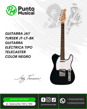 GUITARRA JAY TURSER JT-LT-BK GUITARRA ELÉCTRICA TIPO TELECASTER COLOR NEGRO