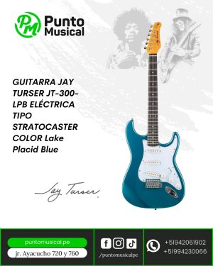 GUITARRA JAY TURSER JT-300-LPB ELÉCTRICA TIPO STRATOCASTER COLOR Lake Placid Blue