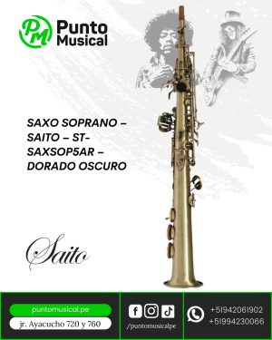 Saxo Soprano – Saito – ST-SAXSOP5AR – Dorado Oscuro