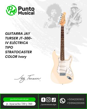 GUITARRA JAY TURSER JT-300-IV ELÉCTRICA TIPO STRATOCASTER COLOR Ivory
