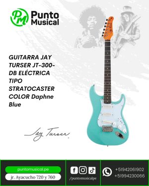 GUITARRA JAY TURSER JT-300-DB ELÉCTRICA TIPO STRATOCASTER COLOR Daphne Blue