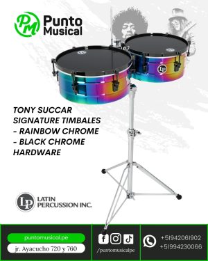 Tony Succar Signature Timbales - Rainbow Chrome - Black Chrome Hardware