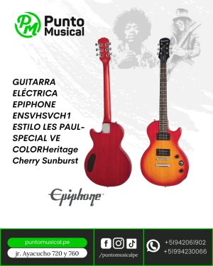 GUITARRA ELÉCTRICA EPIPHONE  ENSVHSVCH1 ESTILO LES PAUL-SPECIAL VE COLORHeritage Cherry Sunburst