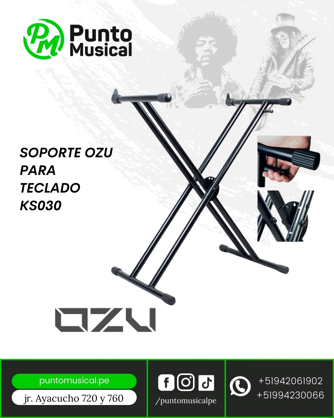 SOPORTE OZU PARA TECLADO KS030