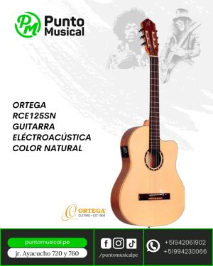 ORTEGA RCE125SN GUITARRA ELÉCTROACÚSTICA COLOR NATURAL