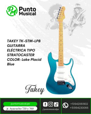 TAKEY TK-STM-LPB GUITARRA ELÉCTRICA TIPO STRATOCASTER  COLOR: Lake Placid Blue