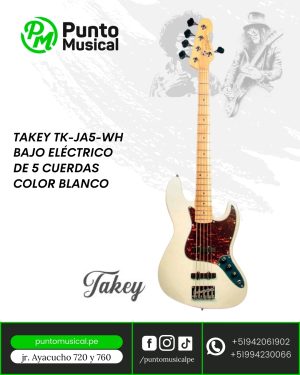 TAKEY TK-JA5-WH BAJO ELÉCTRICO DE 5 CUERDAS COLOR BLANCO