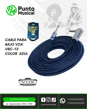 CABLE PARA BAJO VOX VBC-13 COLOR  AZUL