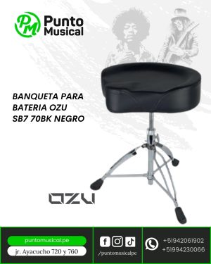 BANQUETA PARA BATERIA OZU SB7 70BK NEGRO