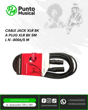 CABLE JACK XLR BK A PLUG XLR BK 5M L N -8006/5 M