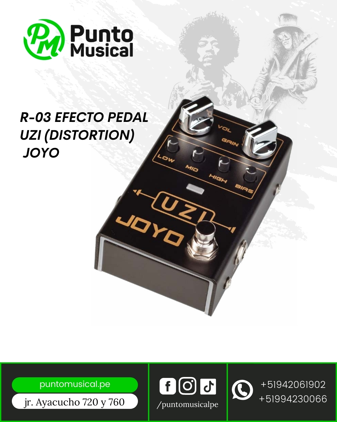 Pedal Uzi Distortion R-03 – JOYO