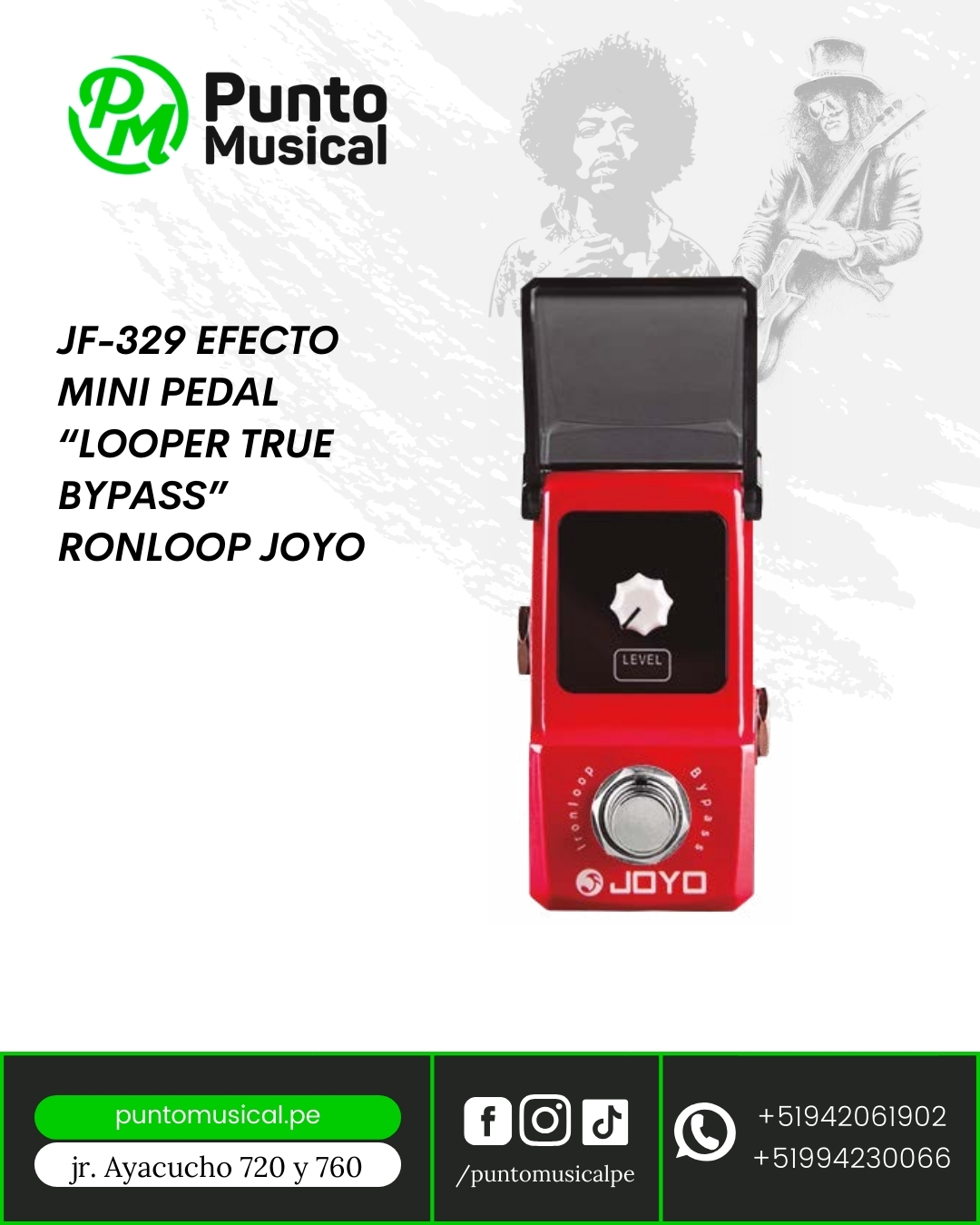 Pedal Looper True Bypass JF-329 – JOYO