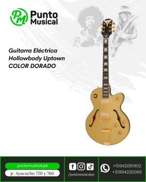 Guitarra Eléctrica Hollowbody Uptown Color Dorado Epiphone