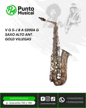 Saxofón Alto Ant. Villegas Dorado – VGS-JBAS200AG