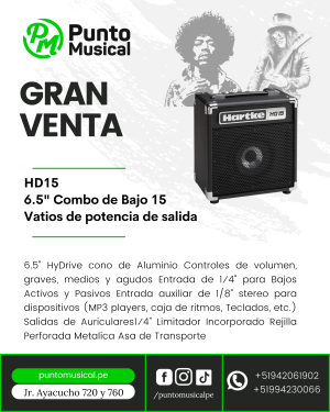 Combo de Bajo Hartke HD15 | Amplificador 15W con Parlante 6.5"