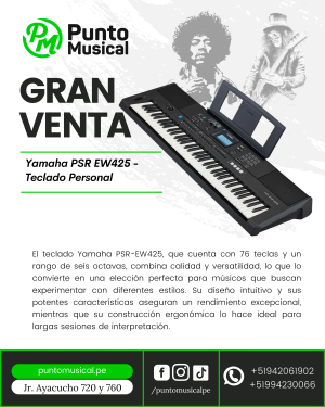 Yamaha PSR EW425 - Teclado Personal