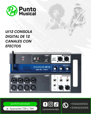 Consola Digital UI12 – 12 Canales con Efectos Integrados