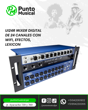 Mixer Digital UI24R – 24 Canales con WiFi, Efectos y Lexicon