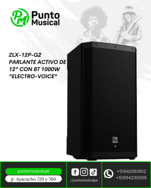 ZLX-12P-G2 PARLANTE ACTIVO DE 12" CON BT 1000W "ELECTRO-VOICE"