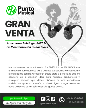 Auriculares Behringer Sd251-ck Monitorización In-ear Black