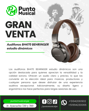 Audífonos BH470 BEHRINGER estudio dinámicos