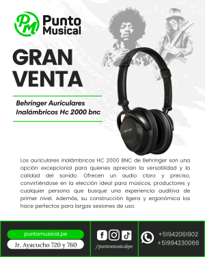 Behringer Auriculares Inalámbricos Hc 2000 bnc