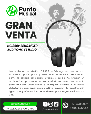 HC 2000 BEHRINGER AUDÍFONO ESTUDIO