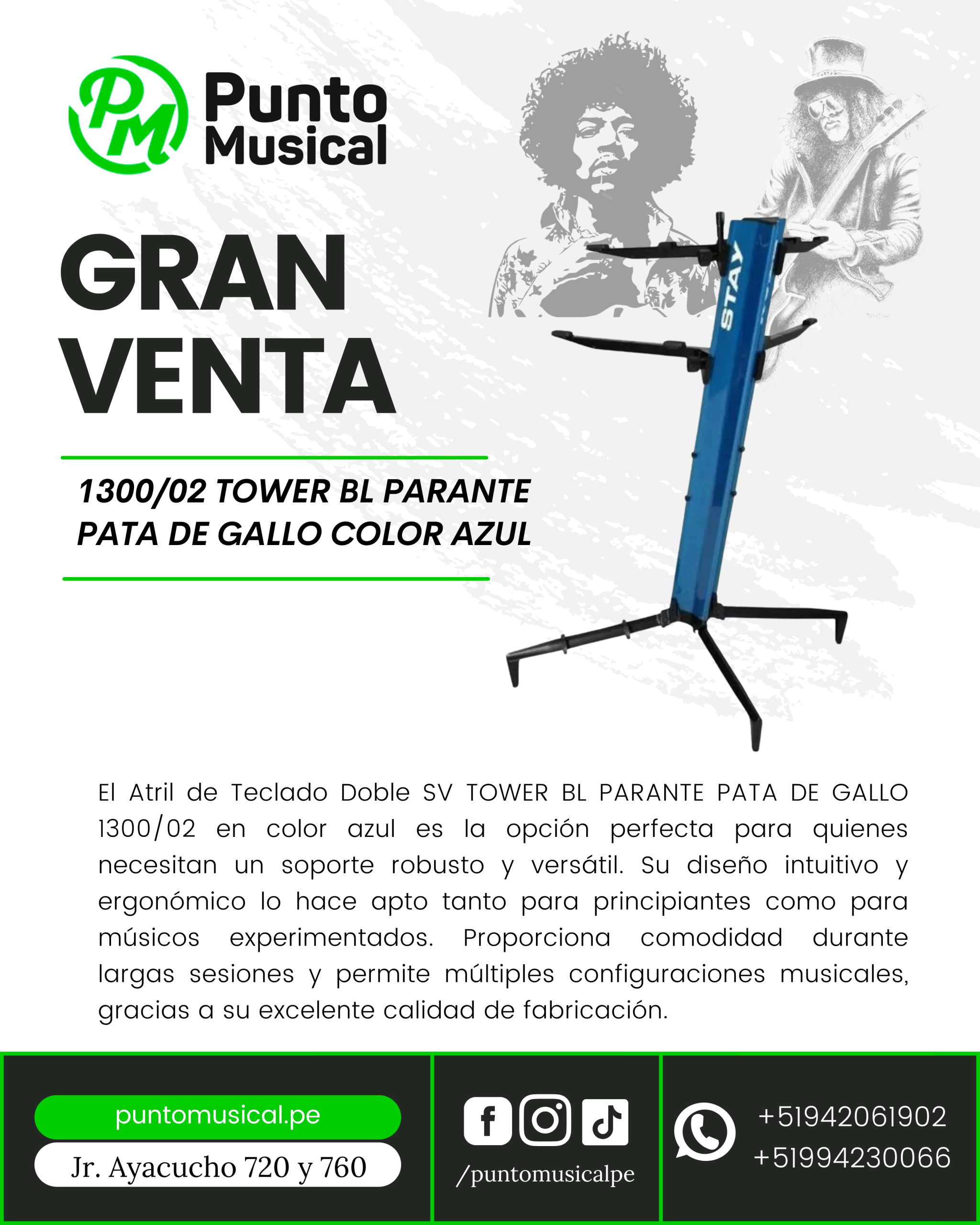 1300/02 TOWER BL PARANTE PATA DE GALLO COLOR AZUL
