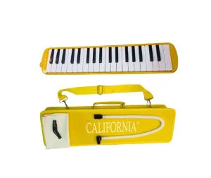 Flauta Melodica California 37 Teclas Amarillo Con Estuche RIGIDO
