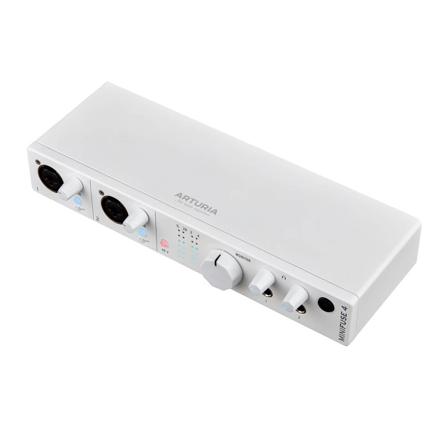 Interfaz de Audio Arturia MiniFuse 4 Blanco – 4 entradas / 4 salidas USB