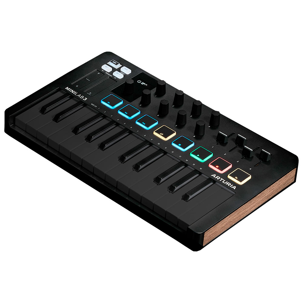 Controlador MIDI Arturia MiniLab MK3 Negro – 25 teclas sensibles
