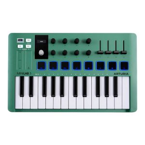 Controlador MIDI Arturia MiniLab MK3 Verde – 25 teclas sensibles