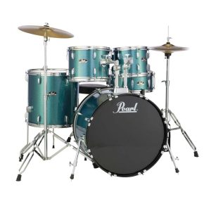 Batería Acústica Pearl Roadshow Azul Noche – Kit Completo para Músicos