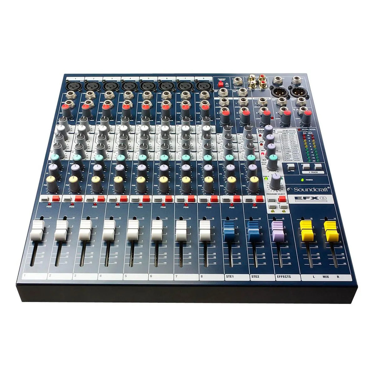 Mixer EFX8 – 8 Canales con 2 Auxiliares y Efectos Integrados