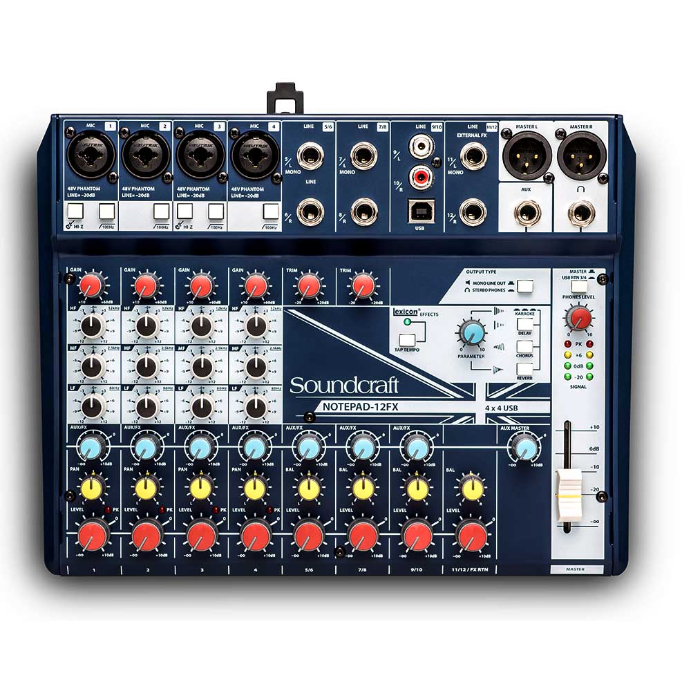 Consola Notepad-12FX – 4 Canales con USB y Efectos