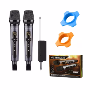 Micrófono Inalámbrico Doble UHF BatBlack BT-Q2M